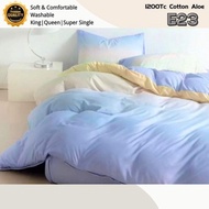 G9 1200Tc Rainbow Bedsheet 5in1 Cotton Bedsheet With Comforter Set Bedding Set Cadar Queen