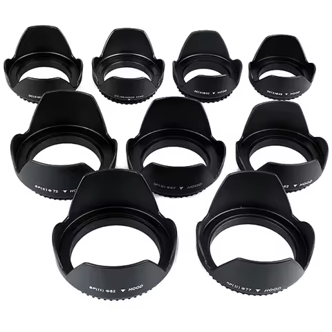 49mm 52mm 55mm 58mm 62mm 67mm 72mm 77mm Screwed Flower Petal LENS HOOD for Canon Nikon Sony Camera L