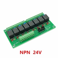 8 Channel NPN Type 24V 15A Power Relay Interface Module,HF JQC-3FF-24V-1ZS Relay.