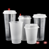 ONLYGOODS Cup And Lids, Plastic 90mm Milktea Cup, Transparent Juice Cup