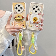 Casing Tecno Spark 30C 4G Casing Compatible with embroidery Leather Pattern Cute Soft Phone Casing B