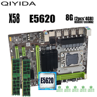 Kkde ชุด Lga1366 X58จาก Qiyida พบกับหน่วยประมวลผล E5620 Xeon En 8Gb(2 Studs * 4Gb) Ecc Ddr3 1333Mhz 10600r Geheugen