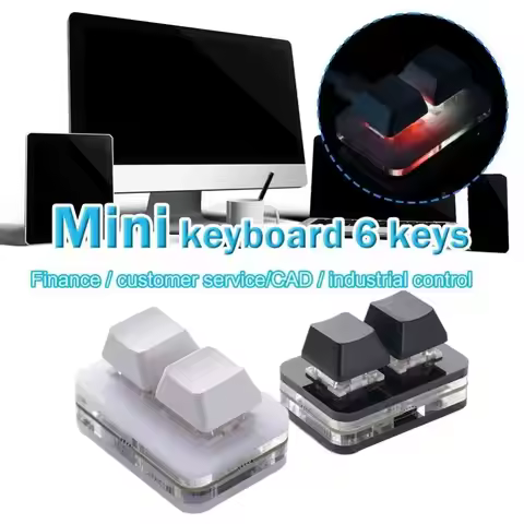 Hot Swap Acrylic Copy Paste Keypad Keypad Mini Custom Mini 2 Key Keypad Type-c Interface Illuminatio