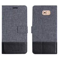 Samsung Galaxy J7 Max / C5 Pro / C7 Pro / C9 Pro Fashion Canvas Flip cover Business wallet Full protection Phone Case