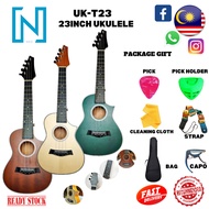 CONCERT UKULELE NEW DESIGN UKULELE UK-T23 + FREE BAG + FREE PICK + FREE PICK HOLDER + FREE CAPO