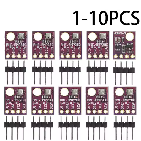 1-10PCS BME280 5V Digital Sensor Temperature Humidity Barometric Pressure Sensor Module I2C SPI 1.8-