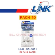 LINK US-1001 CAT5E RJ45 Plug, Unshield (10 Each/Pkg) BY BILLIONAIRE SECURETECH