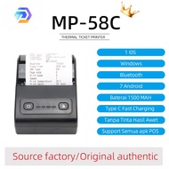 Free 3 Rolls thermal printer mini printer mobile printer bluetooth+USB mesin print struk printer por