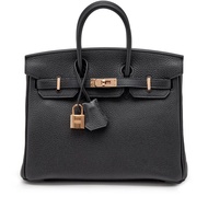 Hermès Black Togo Birkin 25 Rose Gold Hardware, 2021