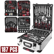 ISKU Kunci 1Set Lengkap 82pcs Kunci Sok Set Lengkap 1/2 1/4 Kunci Bengkel Motor Komplit Perkakas