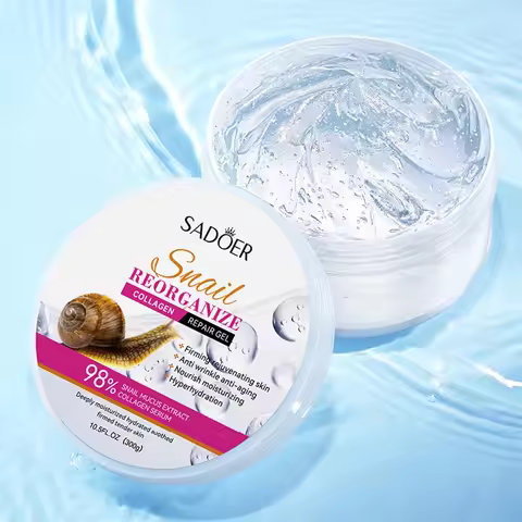 SADOER Snail Collagen Face Cream Gel Firming Repair Brightening Moisturizing Facial Creams Beauty Fa