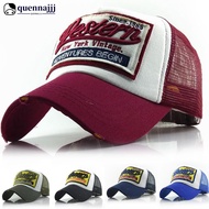 QUENNA Women Men Streetwear Letter Embroidery Mesh Dad Baseball Cap Snapback Hip Hop Outdoor Y2K Tru
