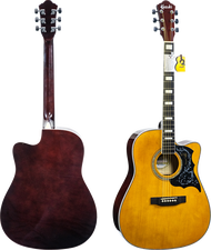 Kazuki Deluxe Series Acoustic Guitar กีต้าร์โปร่งคาซูกิ DLKZ-41C 41 นิ้ว เหมือนกีต้าร์ Gibson ปิ๊กกา