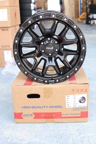 (4วง) ล้อแม็กลาย ออฟโรด F8700 ขอบ18 กว้าง9.0นิ้ว 6รู114.3 ออฟ18 BLACK/KAY