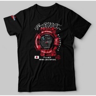 T-shirt Casio G-shock Frogman Merah / G-shock Tshirt / Baju Microfiber Jersi / Jersey Sublimation / Tshirt/collar/long