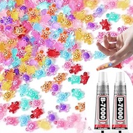 600Pcs Mini Resin Animals Set – Tiny Turtle Glow in The Dark Figurines with 2 B7000 Glue for Crafts 