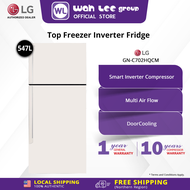 LG 547L Top Freezer Fridge GN-C702HQCM in Beige Finish WAH LEE STORE