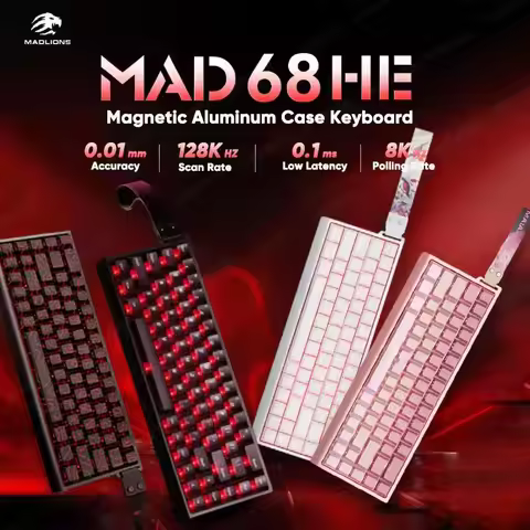 FGG Madlions Mad 60/68 Mechanical Keyboard HE Magnetic Switch 61/68 Keys Gaming RGB Wired E-sports H