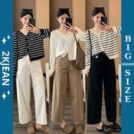 Women's plain wide-leg jeans Bigsize 55-90kg, unisex loose boy style, QC 2KJeans QC619