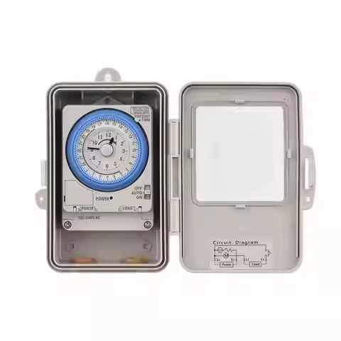 Mechanical 24 Hours Timer Switch IP53 AC 100-240V Programmable Electrical Timer Switch Box 15 Minute