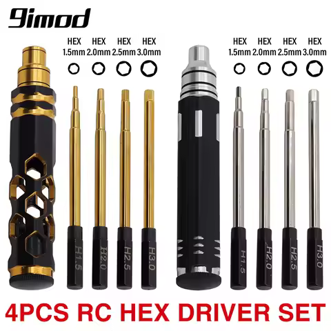 9IMOD RC Hex Driver Set Metal Screwdriver Tool Hex Wrench Set RC Repair Tools Kit RC Hexagon Wrench