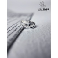 BEUNI HANDMADE PREMIUM 999 SILVER RING ANTIRUST NO ALLERGIC WATER PROOF WITH 999 MARK 999 SILVER
