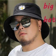 Big Head Man Large Size Fisherman Hat Adult Cotton  Plus Size Bucket Hats 52-56cm 57-63cm