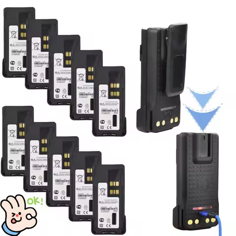 10PCS PMNN4409BR USB Rechargeable Battery for Motorola XPR3300 XPR3500 XiR P8608 GP328D DGP5050 APX 