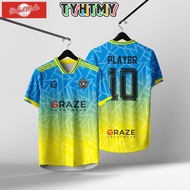 【Free Cusatom name】New Design Futsal jersey custom name baju Football jersey lelaki outdoor sport BO