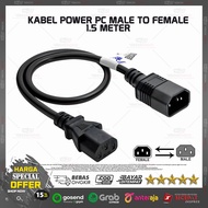 Power Cord Extension C14 to C13 1.5M | Thick, Quality Computer Monitor Power Cable