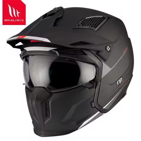 Original MT StreetFighter Motorcycle Helmet Detachable Combination Retro Helmet ECE DOT Certificatio