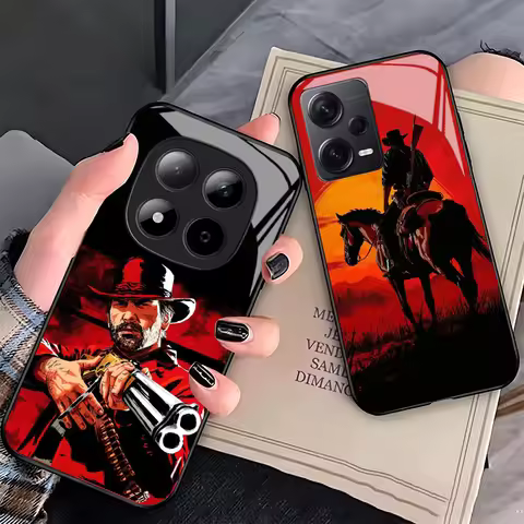 Red Dead R-Redemption Glass Phone Case for Xiaomi Redmi Note 15 14 13 12 Pro Plus 11 11S 12S 11T 5G 