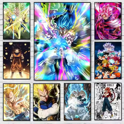 Dragon Ball Classic Japanese Anime Son Goku Hitto High Definition Printing Canvas Painting Wall Deco