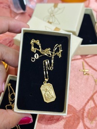 COD SALE SALE CHEAPEST SUPPLIER Mother and Child💜 Necklace for Women Pawnable Gold 18k