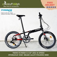 CS168ph TRINX Flybird 3.5 20” (451) 10spd Hydraulic Disc Brake Folding Bike with FREE HELMET