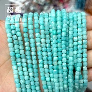 Manik Kiub Gula Bersegi Batu Tianhe Semulajadi DIY Buatan Tangan Perhiasan Manik Gelang Manik Kalung