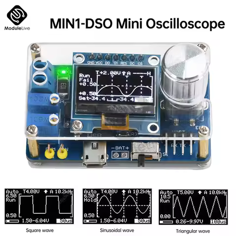 DC 5V DIY Mini Digital Oscilloscope Electronic Kit STC 0.96 Inch DIY Soldering Project Practice Sold