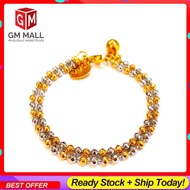 Cop 916 Emas Bangkok Emas Korea GM Mall Kid Bracelet - Gelang Tangan Budak Biji Sawi Mix Gold Plated (EK-2229-6)