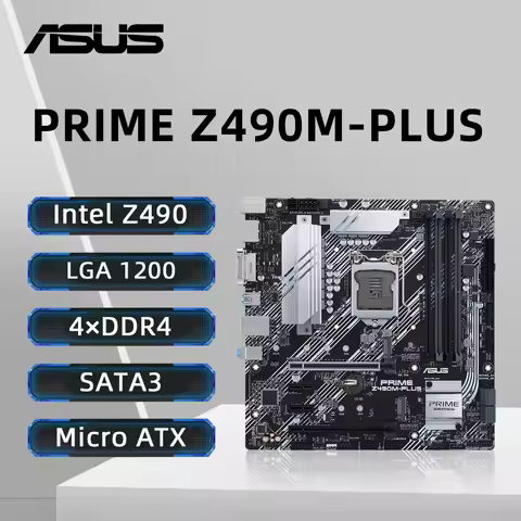ASUS PRIME Z490M-PLUS Motherboard intle Z490 LGA 1200 Support 11900K 10900K 10700K 11700K 10600K 116