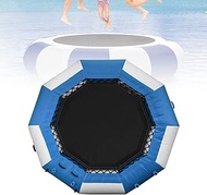 8FT/2.5M Inflatable Water Trampoline, Water Trampoline Jump Floated Platform, Swim Platform Water Trampoline for Adults Children with Pumps and Rope Ladder, for Pools Lakes Garden