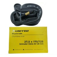 United inner tube 27.5x1.75/2.125 AV 48mm inner tube 27.5 x 1.75 / 2.125 motorcycle valve 48mm bicyc