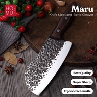 HOMU MARU Pisau Daging dan Tulang Golok Kepala Bulat Hammer Hardened Butcher Knife Meat and Bone Cle