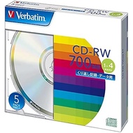 Verbatim Repeated Recording CD-RW 700MB 5 sheets Silver Disc 1-4x speed SW80QU5V1