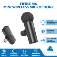 Fifine M6 Mini Wireless USB Microphone Type C Charging Real-Time Monitoring Capability Android Live Recording Vlog