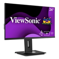ViewSonic VG2455-2K 24 Inch IPS 1440p Monitor with USB C, HDMI, DisplayPort and 40 Degree Tilt Ergon