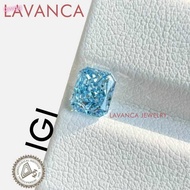 CVD/HPHT Radiant Cut Grown Dias Fancy Vivid Blue IGI Certified Dia 0.5-4.0carat Lab Synthetic Stone 