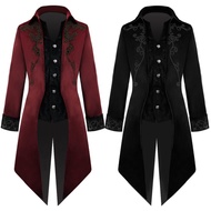 2020 Men Vintage Tailcoat Gothic Steampunk Trench Coat Men Retro Frock Outfit Overcoat Men Cosplay C