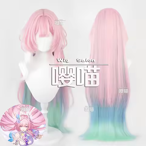 Cyrene Cosplay Wig Game Honkai Star Rail 115CM Pink Gradient Heat Resistant Synthetic Hair Anime Cos