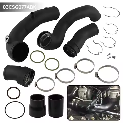 Aluminum Charge Pipe + Boost Pipe Hose Kit For BMW F07 F10 535i 640i 740i N55 Single Turbo 3.0L Perf