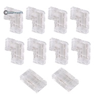 8mm COB Connector 8Pc L-Shaped/Corner Connector,2Pc Gapless Connectors for COB LED Strip Lights,NOT 